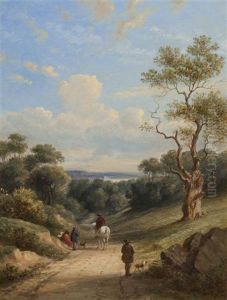 Views Of The Welsh Countryside (pair) by James Edwin Meadows