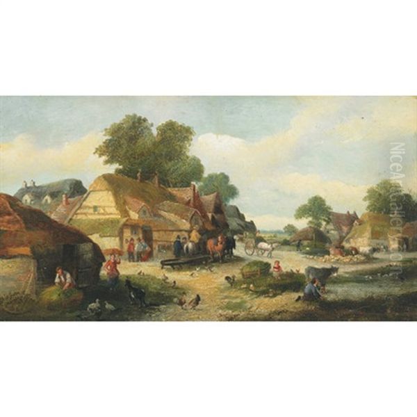 Busy Day With Haywagon (+ Feeding Time In The Village; Pair) - view 1