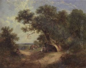 Gypsy Encampment In The New Forest