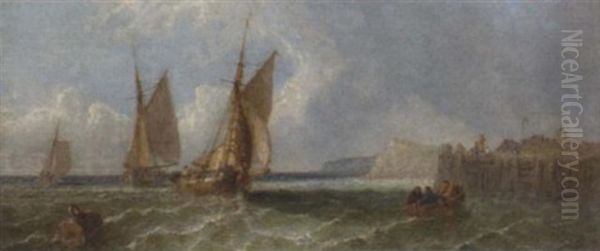 Barges Running Into Port - view 1