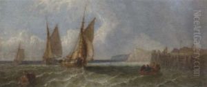Barges Running Into Port by James Edwin Meadows