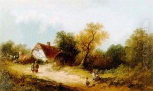 Landschaft Mit Bauernhof by James Edwin Meadows