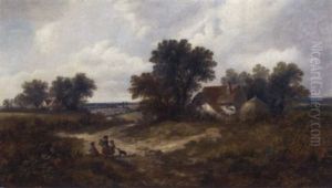 Children Before A Cottage, Surrey Children Before A Cottage, Surrey