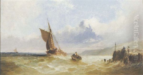 Fishing Smack Off The Coast - view 1