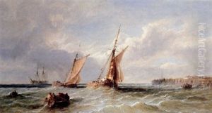 Fishing Vessels Returning Home by James Edwin Meadows