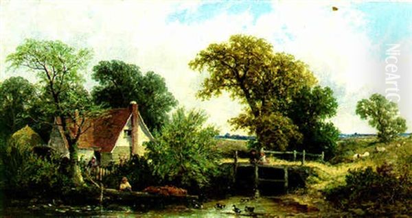 A Lazy Summer Afternoon In The Country And Strolling Along A Country Path - view 1