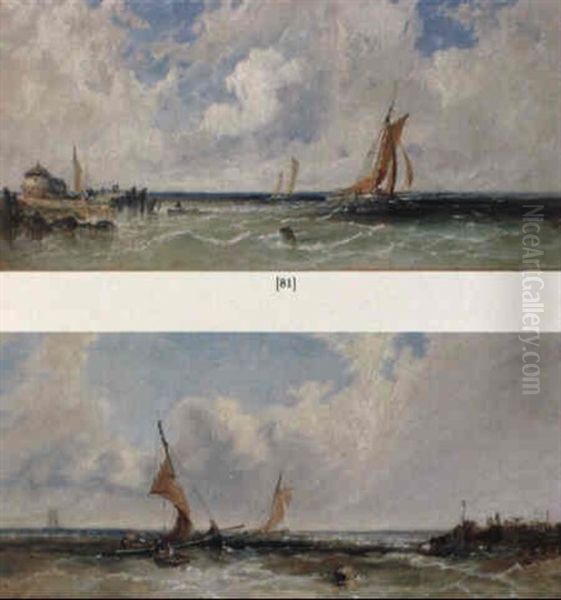 Sailing Boats Off The Coast - view 1