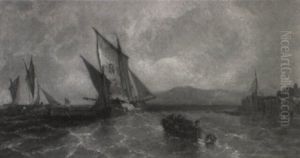 On The Sussex Coast Off The North Coast by James Edwin Meadows
