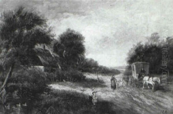 Horse And Carriage On A Country Path - view 1