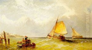 Fishermen With Their Pots Offshore