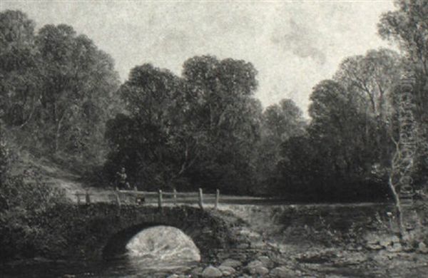 Old Bridge And Weir Priory, Brecon, South Wales - view 1