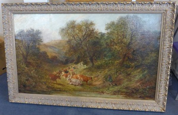 Cattle In A Wooded Valley - view 1