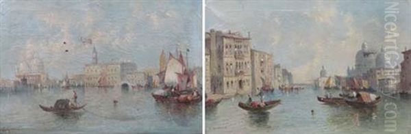 Grand Canal Venice; Across The Lagoon (pair) - view 1