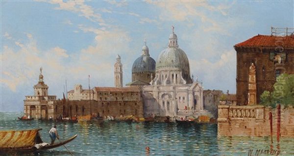 Venetian Canal With Santa Maria Della Salute - view 1