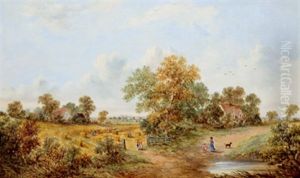 Weite Landschaft Zur Erntezeit by William Meadows