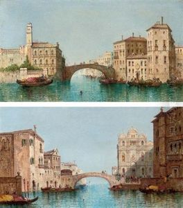 The Scuola Di San Marco, Venice (+ Off The Grand Canal, Venice; Pair) by William Meadows