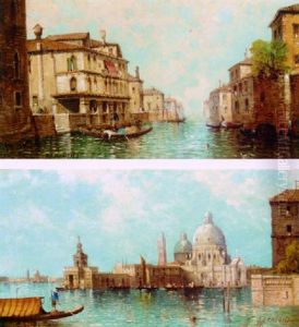 The Entrance To The Grand Canal With The Customs House And Santa Maria Della Salute Beyond The Entrance To The Grand Canal With The Customs House And Santa Maria Della Salute Beyond