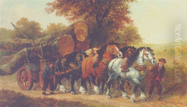 Loggers On A Country Lane - view 1