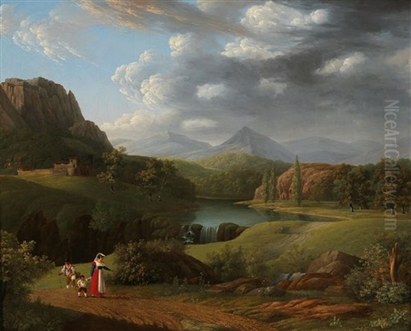 A Campagna Landscape With Travellers - view 1