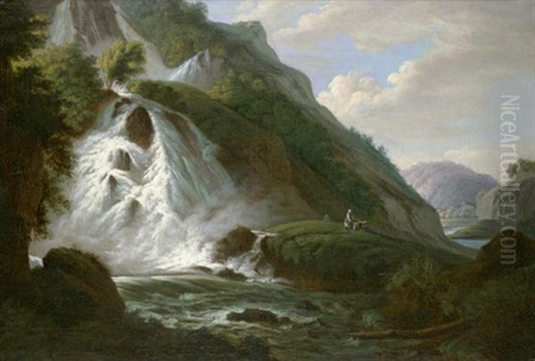 Der Unterste Reichenbachfall Bei Rosenlaui-meiringen Im Kanton Bern - view 1