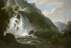 Der Unterste Reichenbachfall Bei Rosenlaui-meiringen Im Kanton Bern