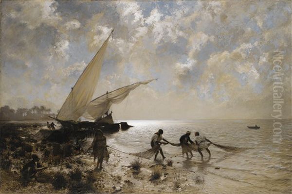 Fishermen On Lake Mariout, Egypt - view 1