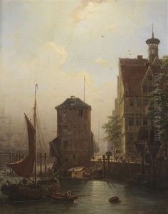 Am Oberhafen In Hamburg by Louis Mecklenburg
