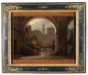 Venedig - Rialto Brucke Bei Nacht by Louis Mecklenburg