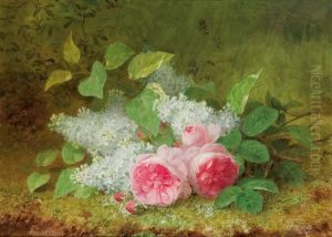Bouquet Of Roses And Lilacs by Jules Ferdinand Medard