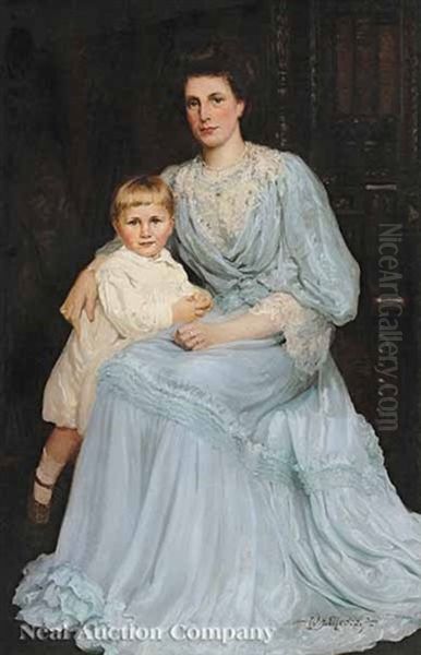 Portrait Of A Lady And Child - view 1