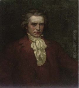 Portrait Of Ludwig Van Beethoven (1770-1827), Bust-length, In A Red Coat