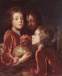Three Boys With A Chicken Three Boys With A Chicken