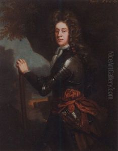 Portrait Of David Leslie, 3rd Earl Of Leven, Wearing Armour And Holding A Baton