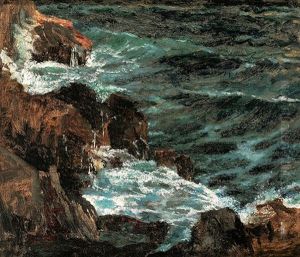 Wilde Brandung An Der Adria by Karl Mediz