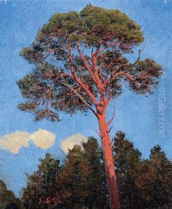 Baum Vor Blauem Himmel by Karl Mediz