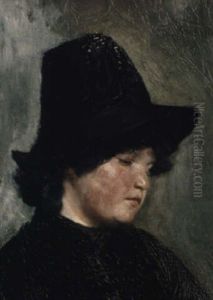 Madchen Mit Hut by Karl Mediz