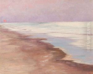 Sonnenuntergang Am Strand Von Duino by Emilie Mediz-Pelikan