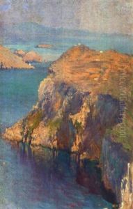 Blick Auf Die Steilkuste Bei Luino An Einem Sonnigen Tag by Emilie Mediz-Pelikan