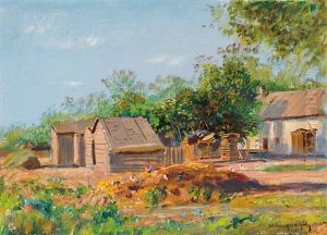 Farm by Laszlo Mednyanszky