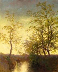 Brook Side In Spring by Laszlo Mednyanszky