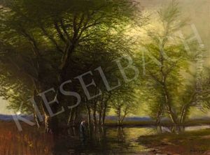 Special Lights By The Brook by Laszlo Mednyanszky