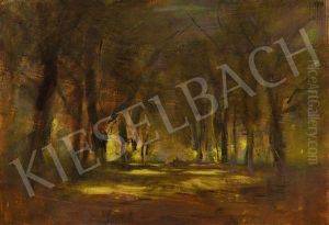 Sunlit Alle In The Castle Park by Laszlo Mednyanszky