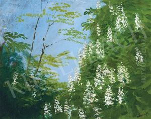 Chestnut Tree Blossoming (may) by Laszlo Mednyanszky