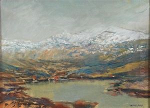 Mountain Lake In The High Tatras by Laszlo Mednyanszky