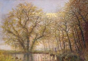Forest In Autumn by Laszlo Mednyanszky