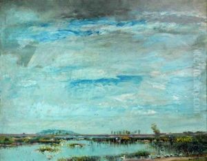 A View Across The Marsh by Laszlo Mednyanszky