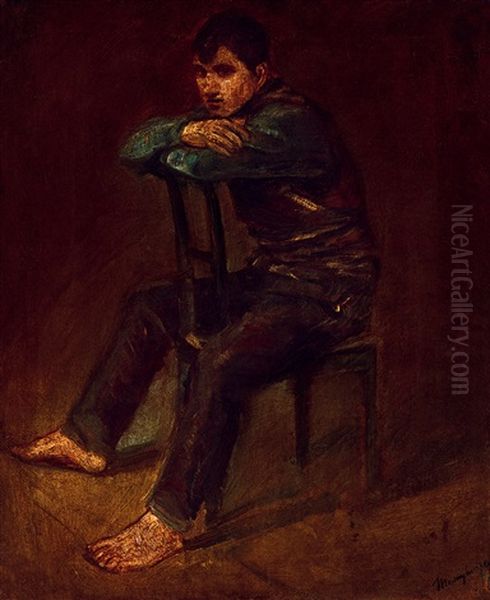 Boy Sitting On A Chair - view 1