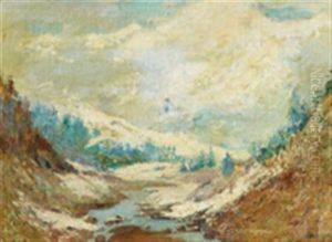 Gebirgige Winterlandschaft