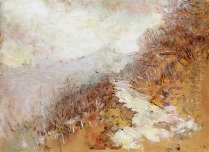 Snow Thawing by Laszlo Mednyanszky