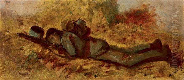 Soldier Lying Down - view 1